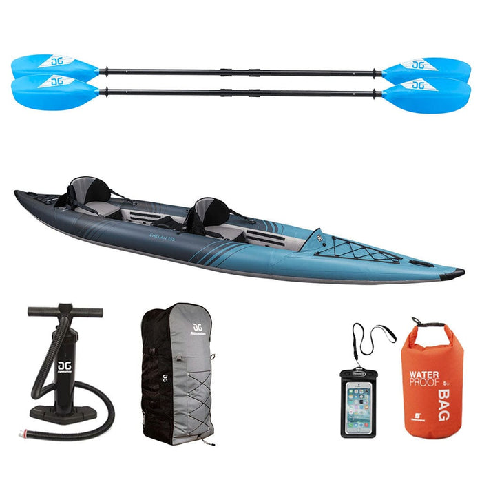 Aquaglide Chelan 155 DS Tandem Inflatable Touring Kayak Package