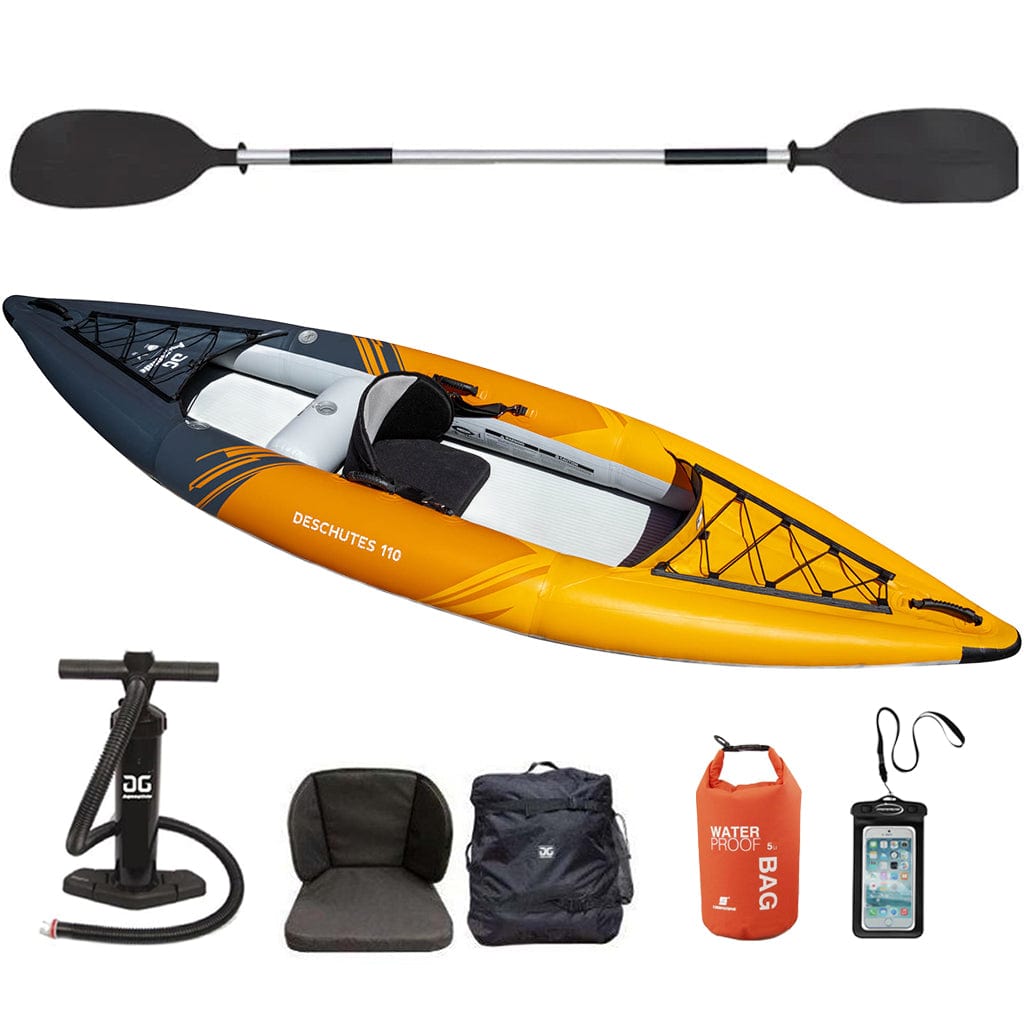 Aquaglide Deschutes 110 1 Person Inflatable Touring Kayak Package — Air