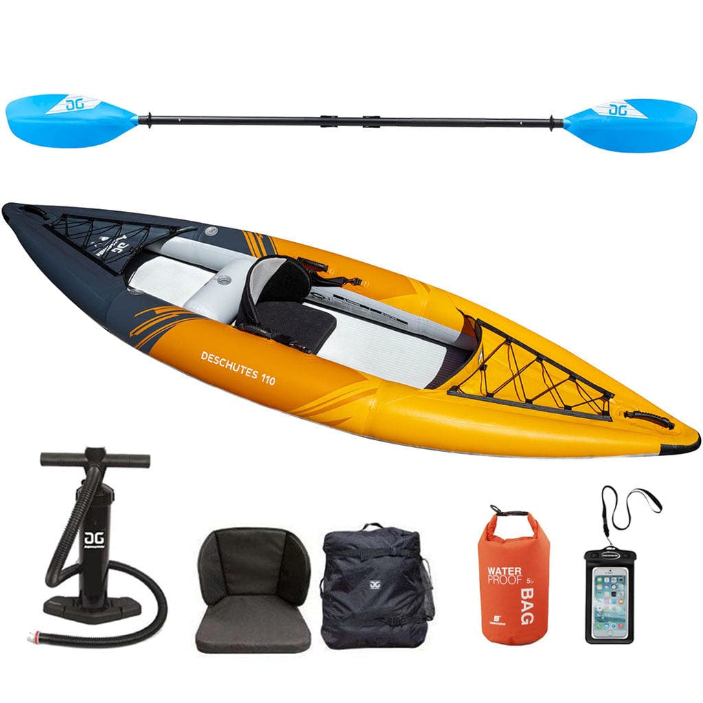 Aquaglide Deschutes 110 1 Person Inflatable Touring Kayak Package — Air